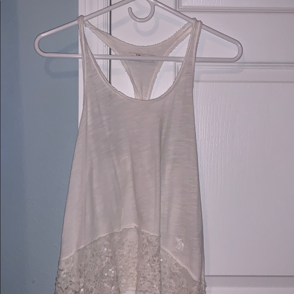 Abercrombie white lace tank top